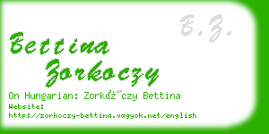 bettina zorkoczy business card